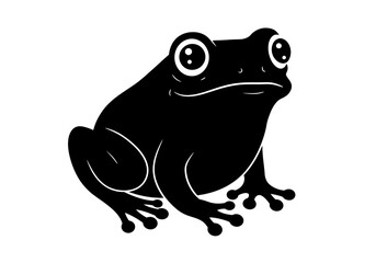 Stylized Black Animal Silhouettes with Expressive Features on White Background – Vector Art Set