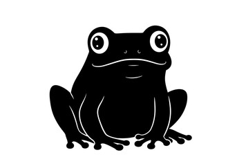 Stylized Black Animal Silhouettes with Expressive Features on White Background – Vector Art Set