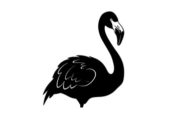 Stylized Black Animal Silhouettes with Expressive Features on White Background – Vector Art Set