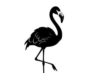 Stylized Black Animal Silhouettes with Expressive Features on White Background – Vector Art Set