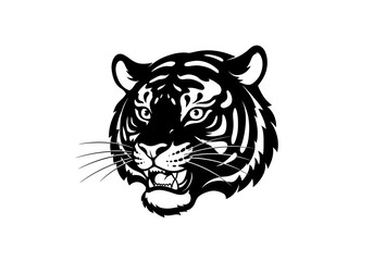 Stylized Black Animal Silhouettes with Expressive Features on White Background – Vector Art Set