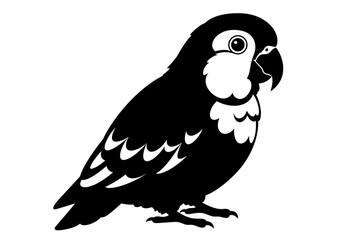 Stylized Black Animal Silhouettes with Expressive Features on White Background – Vector Art Set