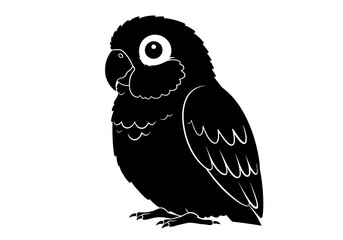 Stylized Black Animal Silhouettes with Expressive Features on White Background – Vector Art Set