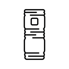 foam roller black line icon for digital and print projects.