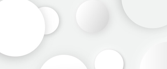 Abstract grey geometric overlapping circle background Neomorphs style. Presentation slide template. Vector circles design Object web Round shape clean modern poster, banner background Vector	
