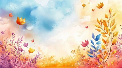 Embrace the essence of Basant Panchami festivities in stunning watercolor.