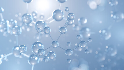 methylpentynol molecular structure 3d, sedative hypnotic structural chemical formula view from a microscope