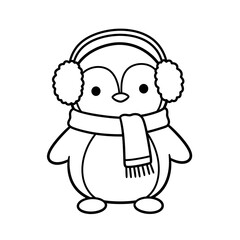 Kawaii Toddler Coloring Page Minimalist Black and White Line Arts