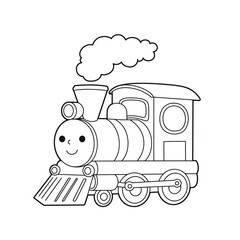 Kawaii Toddler Coloring Page Minimalist Black and White Line Arts