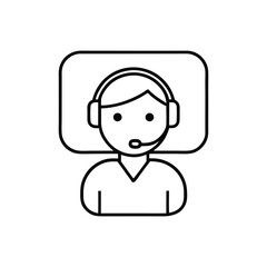 vector illustration of a man with speech bubble