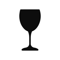 wine glass on white background