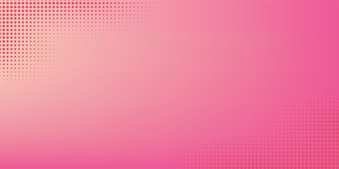 Pink orange polka dots gradient halftone background. Pop art cartoon dot texture with comic graphic design, Horizontal abstract pattern wall for cover digital technology.