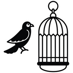 bird of prey pencil art in monochrome style