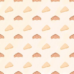 seamless background with bread
