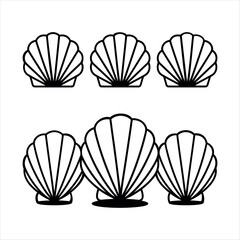 vector illustration of a set of trees