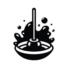 Abstract Liquid Splashes Design Element