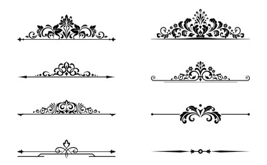 Obraz premium Vintage set. Floral elements for design monograms, invitations, frames, menus and labels. Graphic design of the website, cafes, boutiques, hotels, wedding invitations.