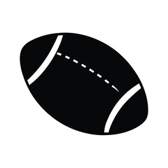 American Football Icon Black White