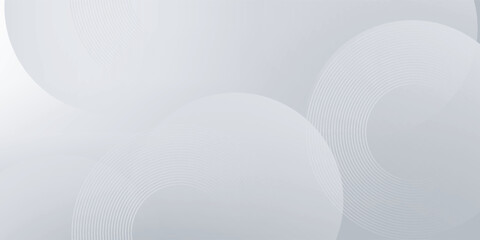 A minimalist abstract background featuring overlapping curves and circular shapes in various shades of gray, creating a smooth gradient and subtle depth