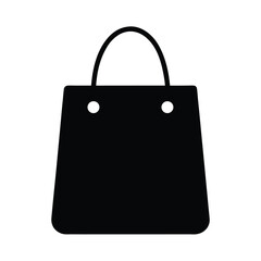 Simple Black Shopping Bag Icon