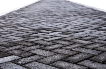 pedestrian path with a transparent side