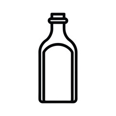 Simple Line Drawing Glass Bottle