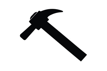 Black Silhouette Hammer Icon