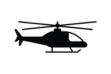 Black Silhouette Helicopter Icon