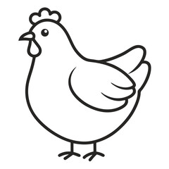 Fat Hen outline icon on white background