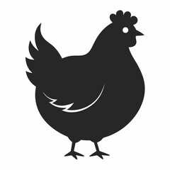 Fat Hen silhouette icon on white background
