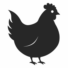 Fat Hen silhouette icon on white background