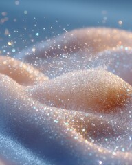 Obraz premium Ultra close-up of sugar texture with bokeh background, studio light