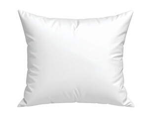 Simple white square pillow, soft, smooth texture