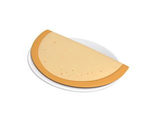 Slice of flatbread on a plate