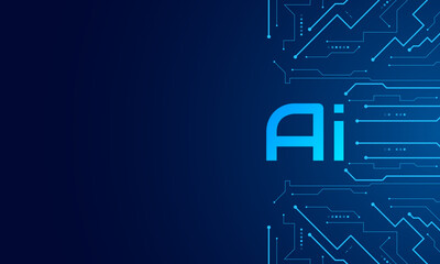 Artificial Intelligence ,AI chipset on circuit board, futuristic Technology Concept	
