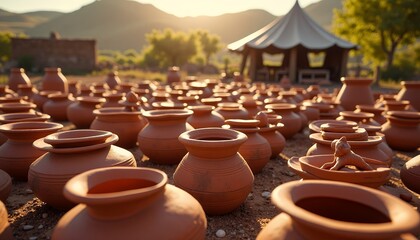 Clay Pots Landscape View
