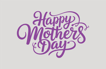 Obraz premium Happy mother's day calligraphy typography with simple ornament for t-shirt vector art
