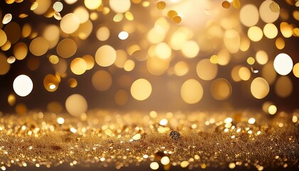 gold bokeh confetti