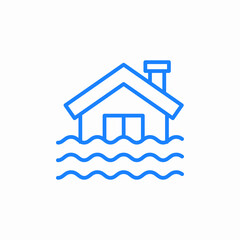 flood disaster icon sign vector