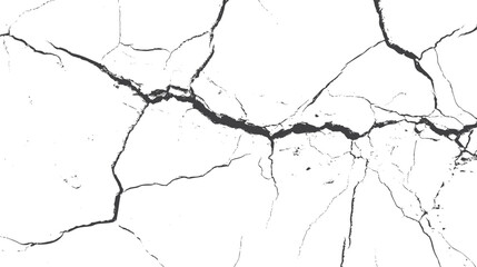 Cracked texture with rugged grunge and damaged surface. Fissures highlight erosion and broken pattern. Vector design fits abstract vintage themes well.