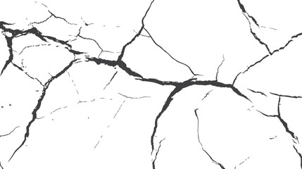 Rough surface ground texture with realistic cracks. Aged fissures and grunge style for added depth. Vector design with broken ground pattern for use in graphics.