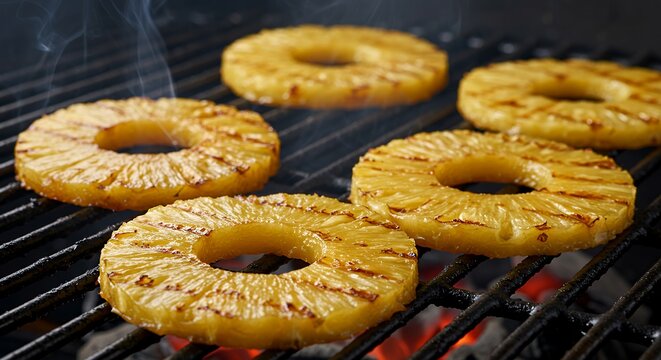 Grilled pineapple rings