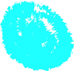 Abstract Cyan Shape Dynamic Reminiscent of a Paint Splatter