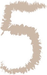 Painted Number Five Organic in Taupe