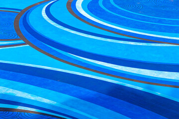 Thailand Pattaya City Bay Beach Blue Ground Compass Plaza Panorama.