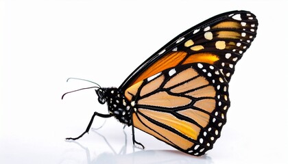 monarch butterfly on white background