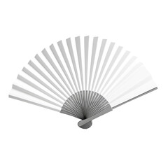 Traditional hand fan, light gray