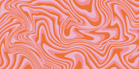 Psychedelic trippy y2k retro background swirl. Simple vector illustration. Groovy wave print. Vintage background. Psychedelic groovy spiral