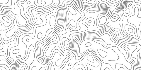 Fototapeta premium abstract topographic map with contour lines terrain in black and white style, illustrating elevation changes and geographical features with precision.
