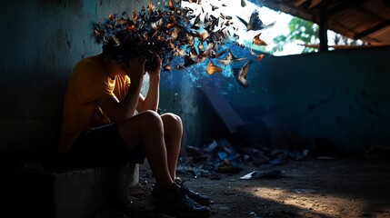 The Flight of Thoughts: A Boy's Struggle in a Derelict Building